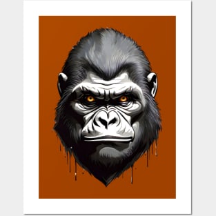 Angry Silverback Gorilla: Unleash the Power of Nature! Posters and Art